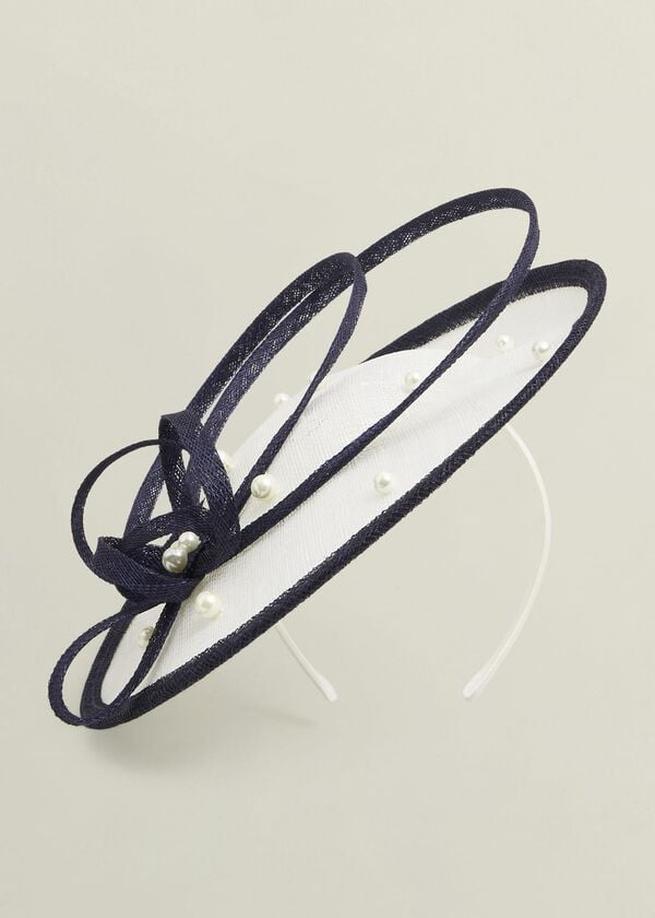 hobbs Shona Pearl Fascinator Ivory Midnight