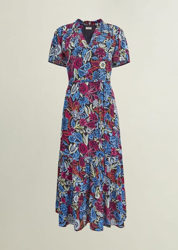 Hobbs Sia Slv Dress Multi