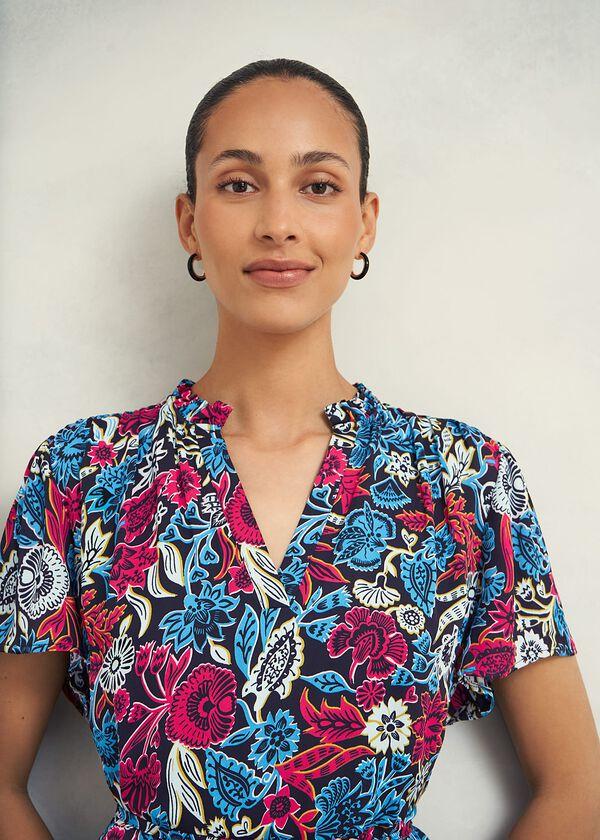 Hobbs Sia Slv Dress Multi