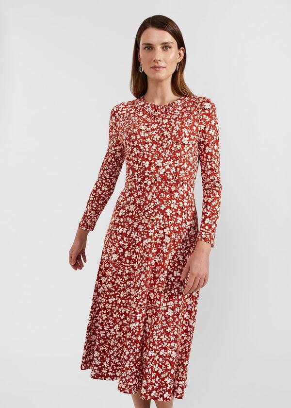 Hobbs Sian Jersey Dress Sienna Multi