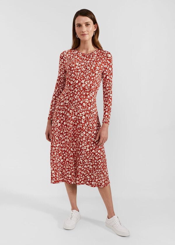 hobbs Sian Jersey Dress Sienna Multi