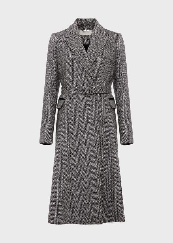 Hobbs Sian Wool Blend Coat Black Ivory