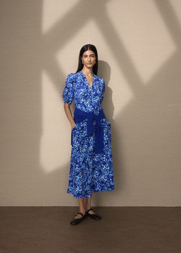 hobbs Sidonie Dress Blue Multi