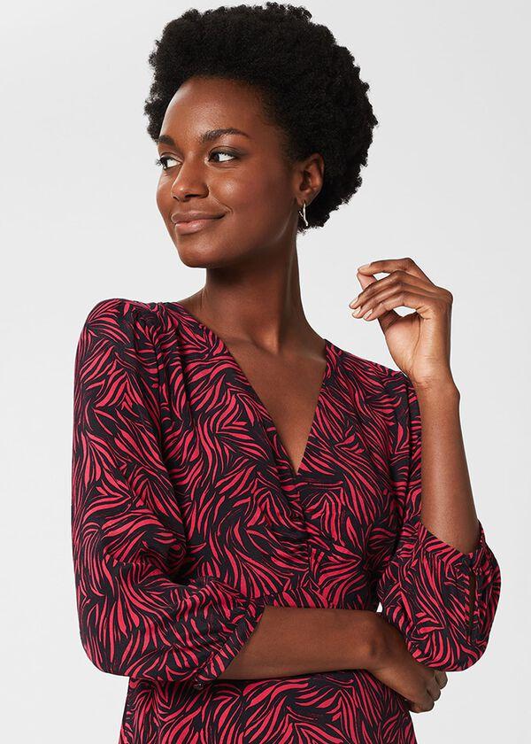 Hobbs Siena Dress Navy Pink