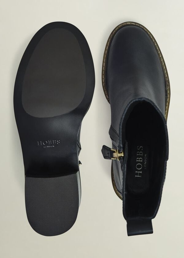 Hobbs Sienna Block Heel Boots Black