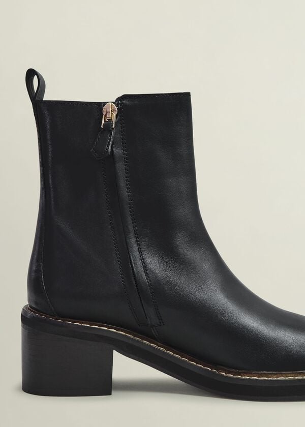 Hobbs Sienna Block Heel Boots Black