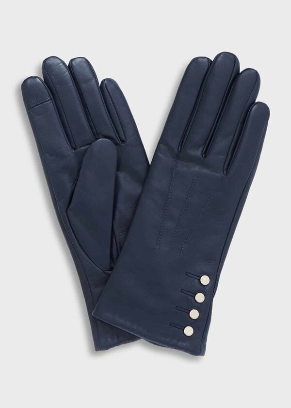hobbs Sienna Leather Glove Navy