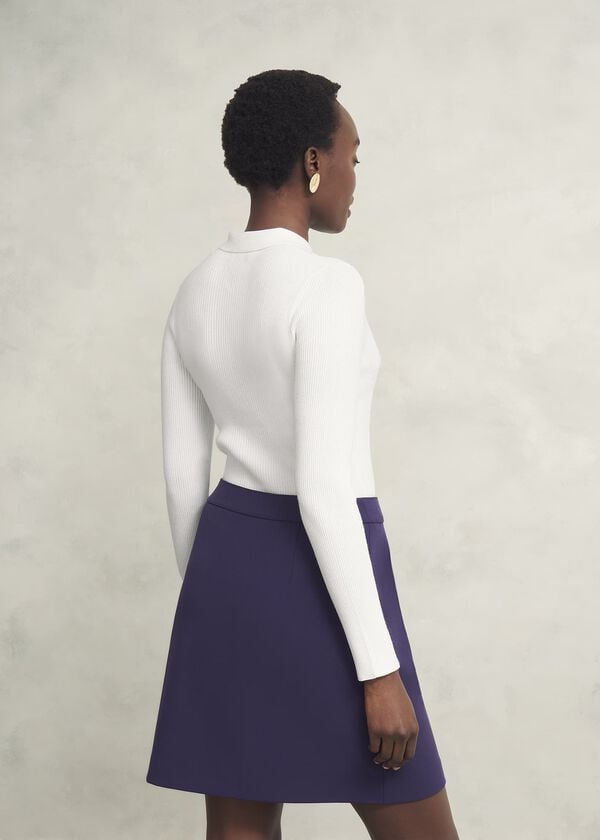 Hobbs Sierra Knitted Shirt Warm Ivory