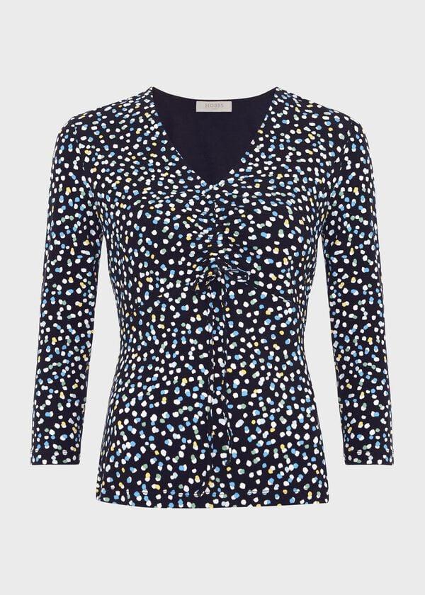 Hobbs Simmy Printed Top Navy Multi