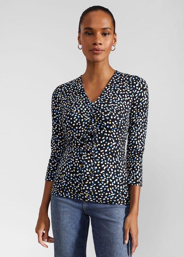 hobbs Simmy Printed Top Navy Multi