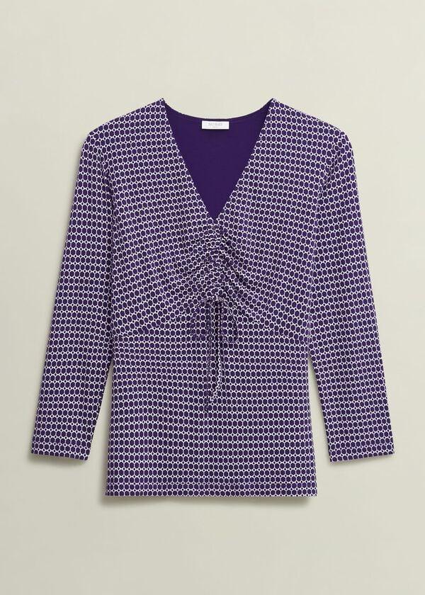 Hobbs Simmy Printed Top Purple Multi