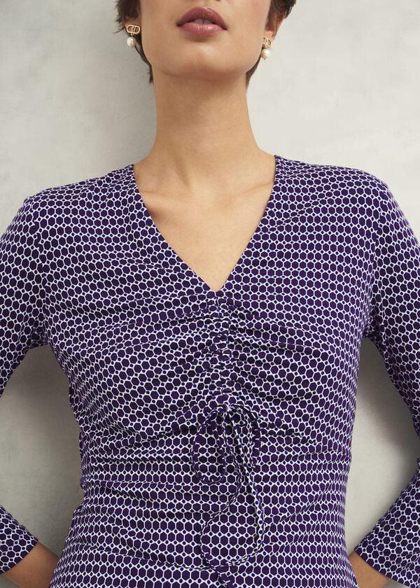 Hobbs Simmy Printed Top Purple Multi