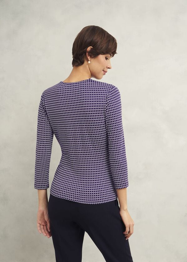 Hobbs Simmy Printed Top Purple Multi