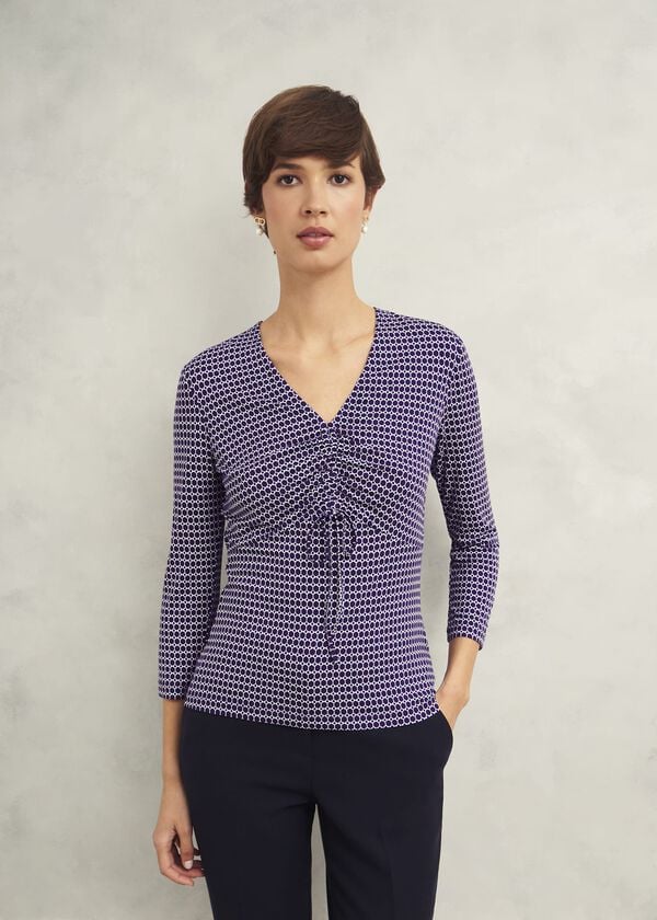 hobbs Simmy Printed Top Purple Multi