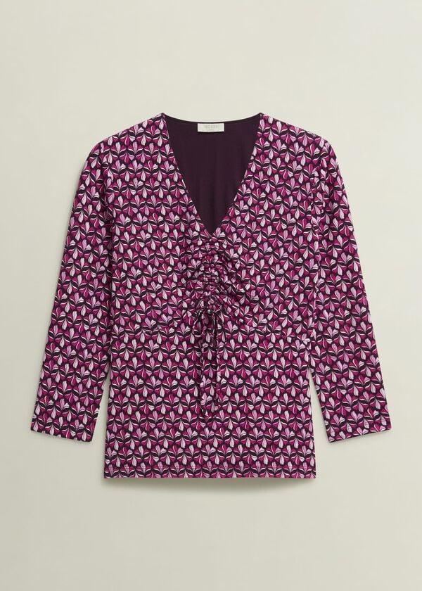 Hobbs Simmy Printed Top Zinnia Multi