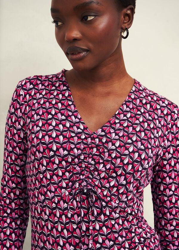 Hobbs Simmy Printed Top Zinnia Multi