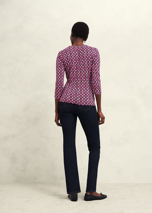 Hobbs Simmy Printed Top Zinnia Multi