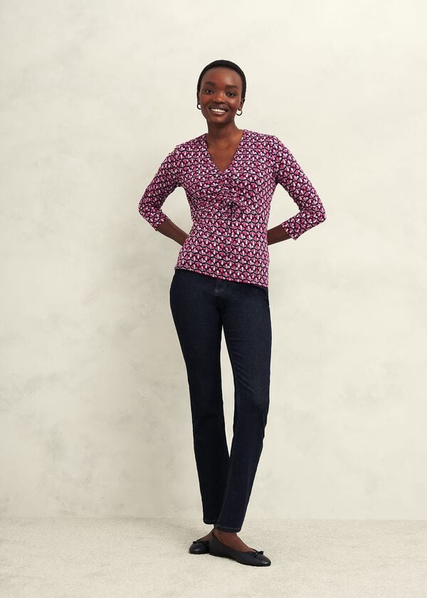 hobbs Simmy Printed Top Zinnia Multi