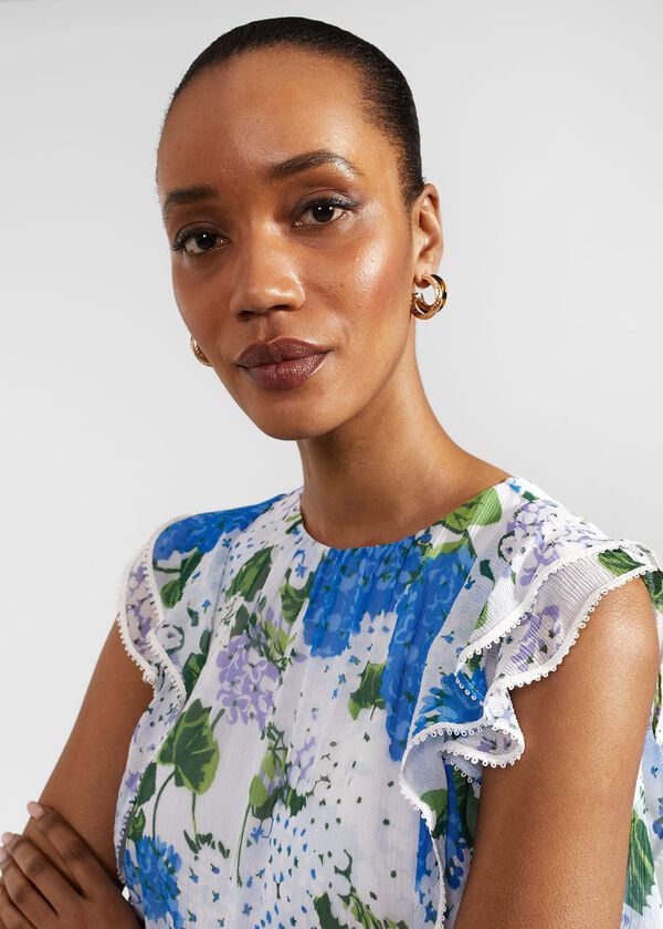 Hobbs Simona Floral Top Ivory Multi