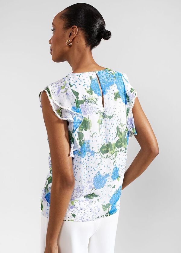 Hobbs Simona Floral Top Ivory Multi
