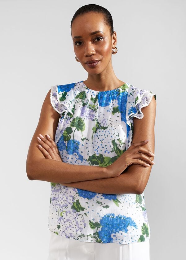 hobbs Simona Floral Top Ivory Multi