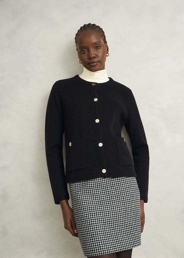 Hobbs Simona Knitted Jacket Black
