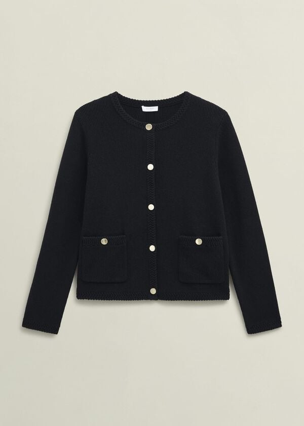 Hobbs Simona Knitted Jacket Black