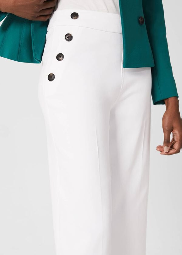 Hobbs Simone Crop Trouser White