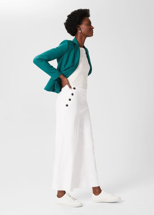 Hobbs Simone Crop Trouser White