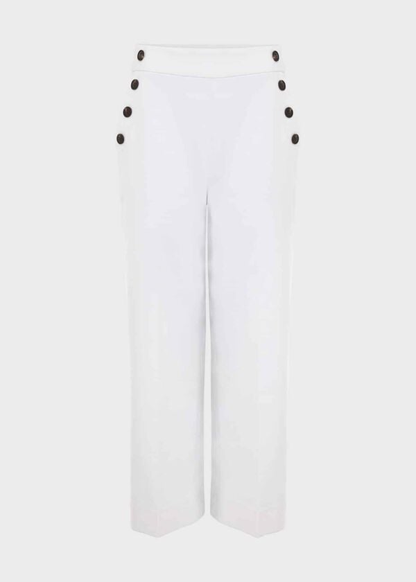 Hobbs Simone Crop Trousers White