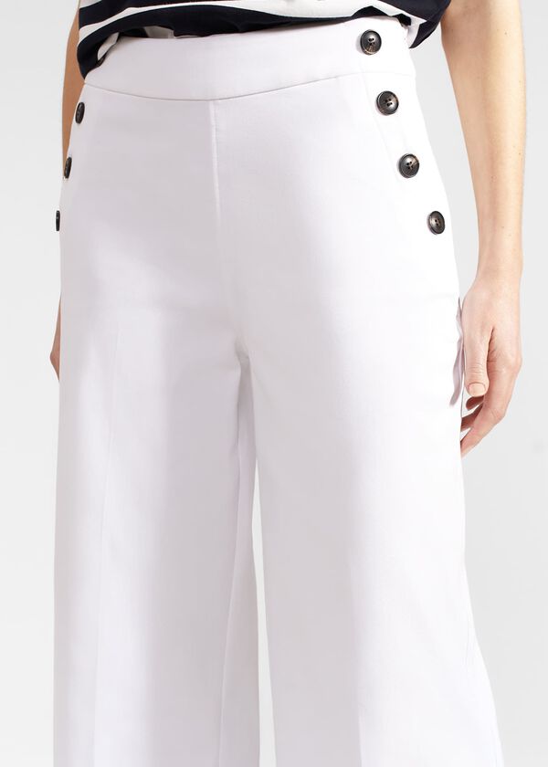 Hobbs Simone Crop Trousers White