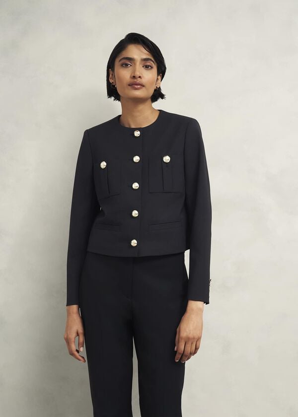 hobbs Sinclair Jacket With Wool Black