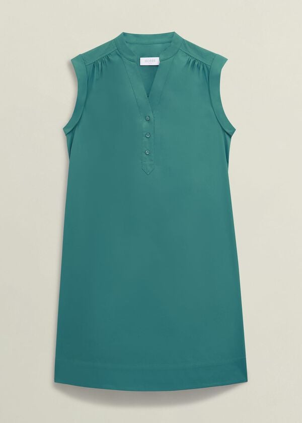 Hobbs Skye Cotton Dress Myrtle Green