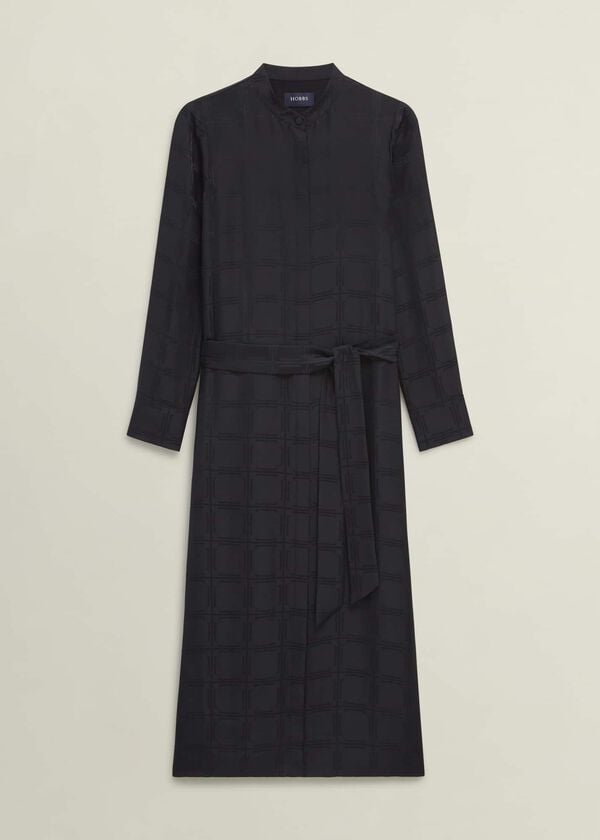 Hobbs Sloane Silk Dress Black
