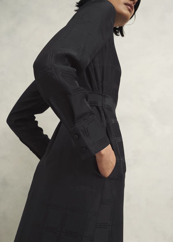 Hobbs Sloane Silk Dress Black