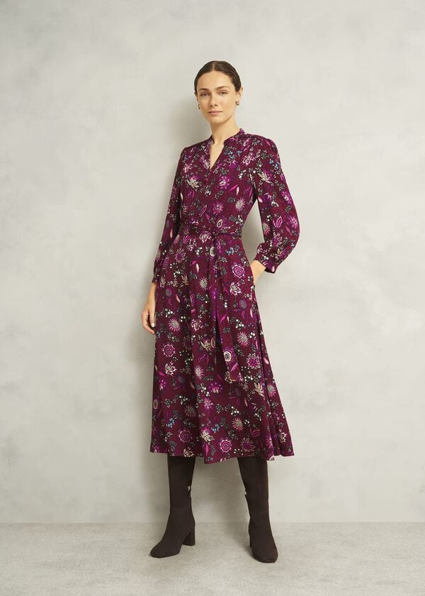 hobbs Sofia Dress Red Multi