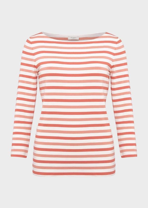 Hobbs Sonya Striped Top Ivory Multi