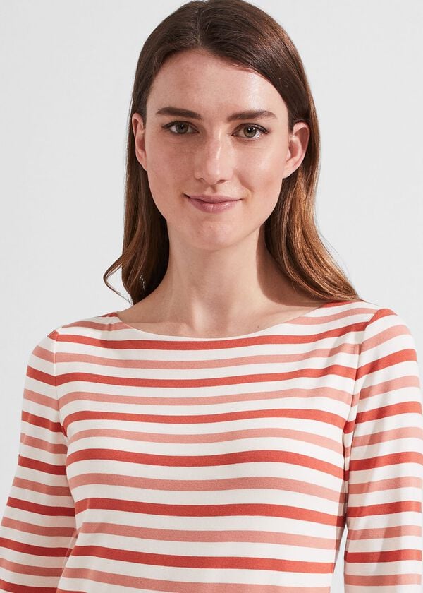 Hobbs Sonya Striped Top Ivory Multi
