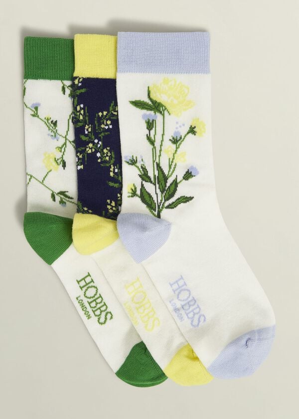 hobbs Spring Sock Set Green Navy Blue