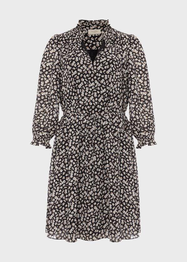Hobbs Stefania Floral Dress Black Multi