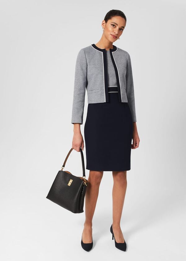 Hobbs Steph Dress Navy Multi