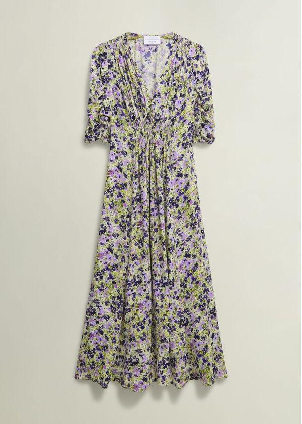 Hobbs Stowe Dress Cream Multi
