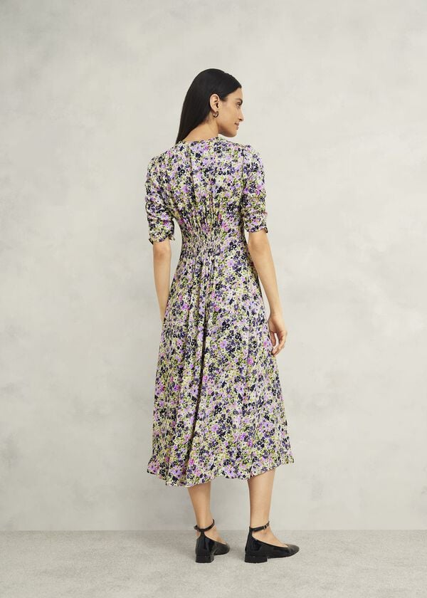 Hobbs Stowe Dress Cream Multi