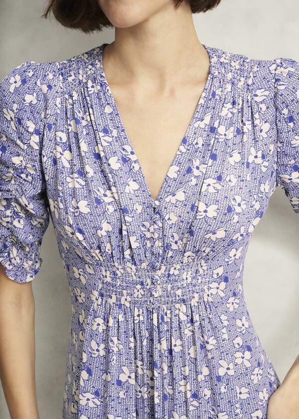 Hobbs Stowe Tea Dress Ivory Multi