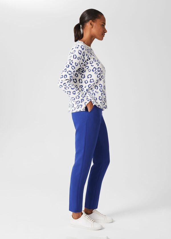 Hobbs Suki Slim Trousers Cobalt Blue