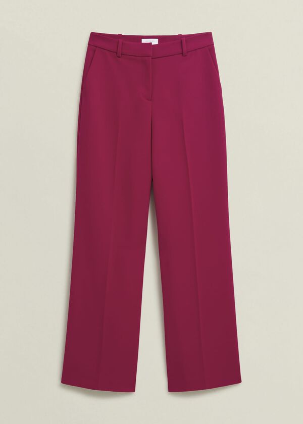 Hobbs Suki Wide Trousers Hot Magenta
