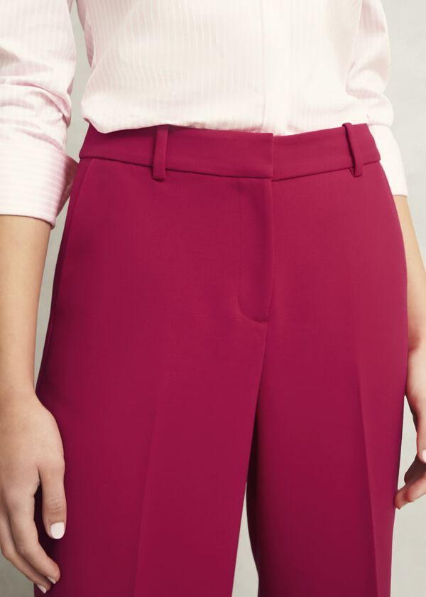 Hobbs Suki Wide Trousers Hot Magenta