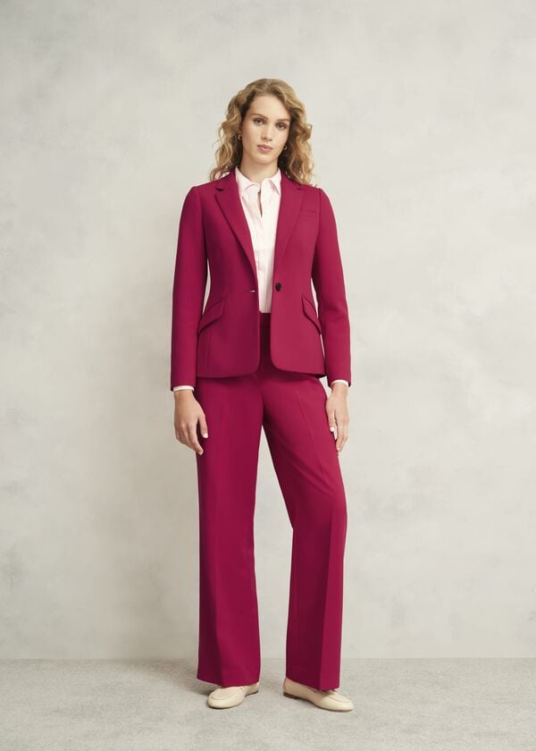 hobbs Suki Wide Trousers Hot Magenta