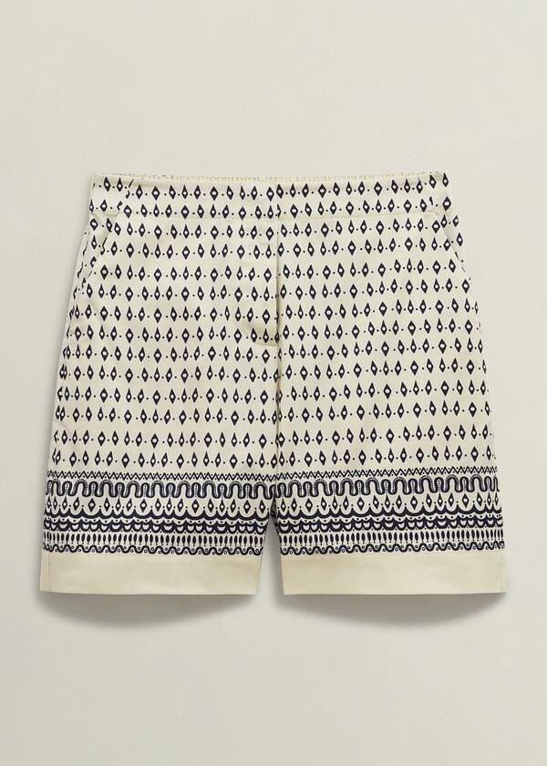 Hobbs Suri Shorts Cream Navy