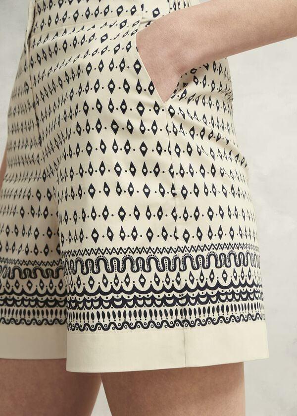 Hobbs Suri Shorts Cream Navy